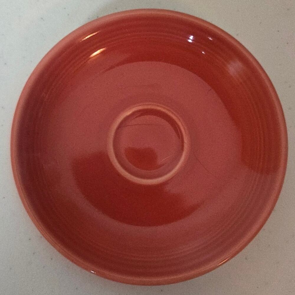 Fiestaware Persimmon Saucer Retired Replacement China Vintage Orange Kitchen